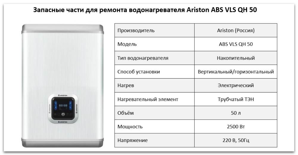 Купить запчасти Ariston ABS VLS QH 50 в Владивостоке