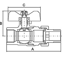 Купить Кран шаровый PF STRONG в Владивостоке